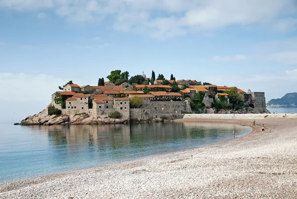 Sveti stefan eiland resort in montenegro — Stockfoto