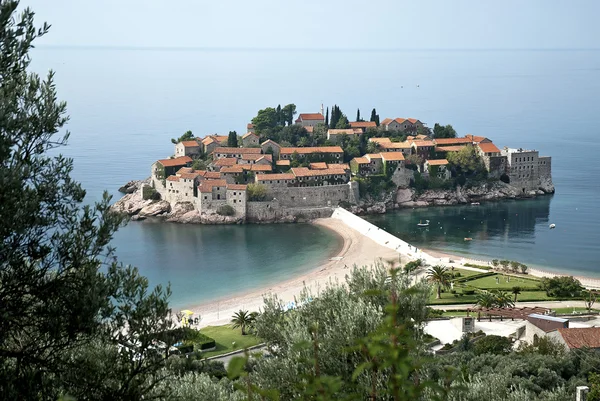 stock image Sveti stefan island resort in montenegro