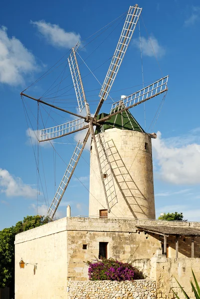 stock image Stone windmill on gozo island in malta