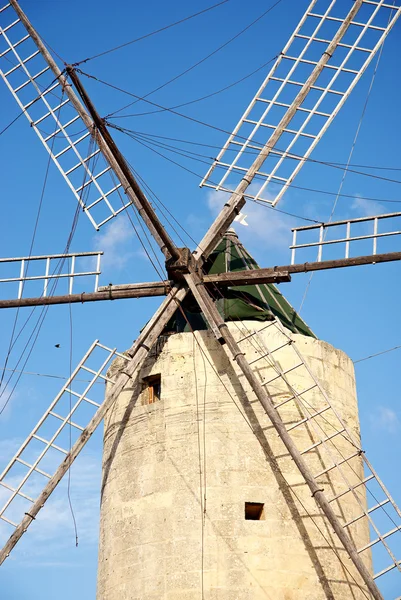 Stone windmill on gozo island in malta — Stock Photo, Image