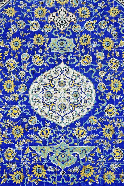 Keramik bemalte Kunstfliesen esfahan iran — Stockfoto