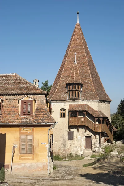 Sighisoara Romániában, hagyományos Erdélyi építészet — Stock Fotó