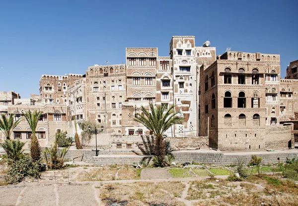 Sanaa, Jemen - hagyományos jemeni építészet — Stock Fotó