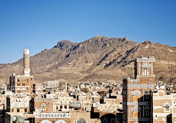 Сана, Йемен - традиционная йеменская архитектура — стоковое фото