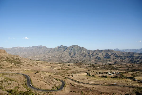 Simien bjerge landskab i ethiopia - Stock-foto