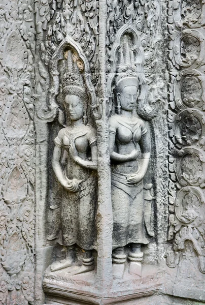 Pietra Khmer sculture angkor wat cambogia — Foto Stock