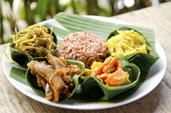 Indonéské jídlo na bali — Stock fotografie