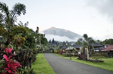besakih Tapınağı ve mount agung bali Endonezya