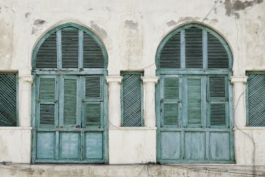 Windows in massawa eritrea ottoman influence clipart