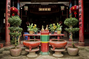 Chinese temple in battambang cambodia clipart