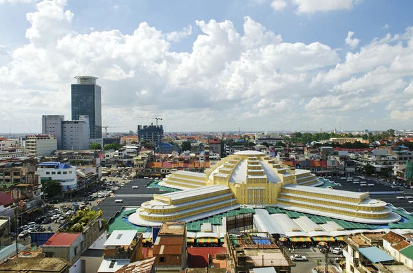 Центральный рынок в Пномпене Стоковое Фото