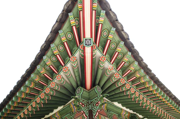Detalle de la arquitectura tradicional coreana en el palacio de Seúl —  Fotos de Stock