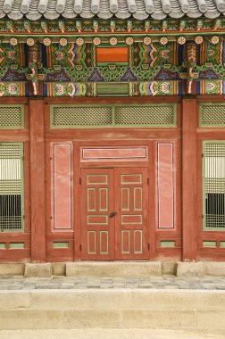 Güney Kore Sarayı 'nda geleneksel mimari detay
