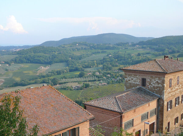 View of Montepulciano in Tuscany, Italy