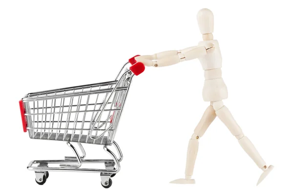 stock image Dummy and shopping cart