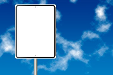 Blank Information Road Sign clipart