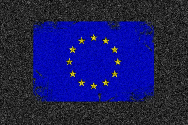 Bandiera euro — Foto Stock