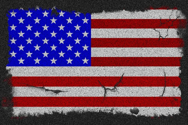 Vlag van de Amerikaanse grunge — Stockfoto