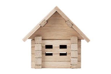Toy wooden house clipart