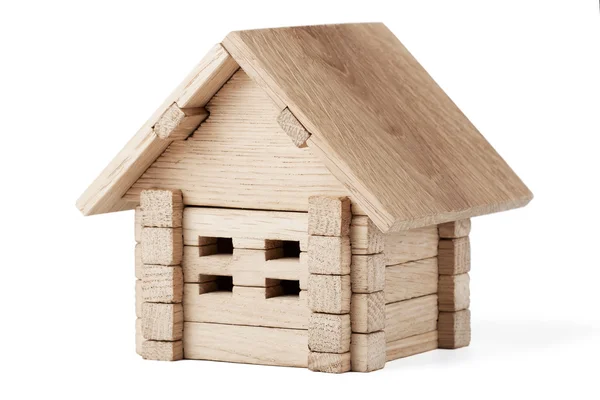 Casa de madeira do brinquedo — Fotografia de Stock