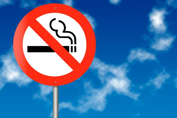 禁止吸烟交通标志 — 图库照片