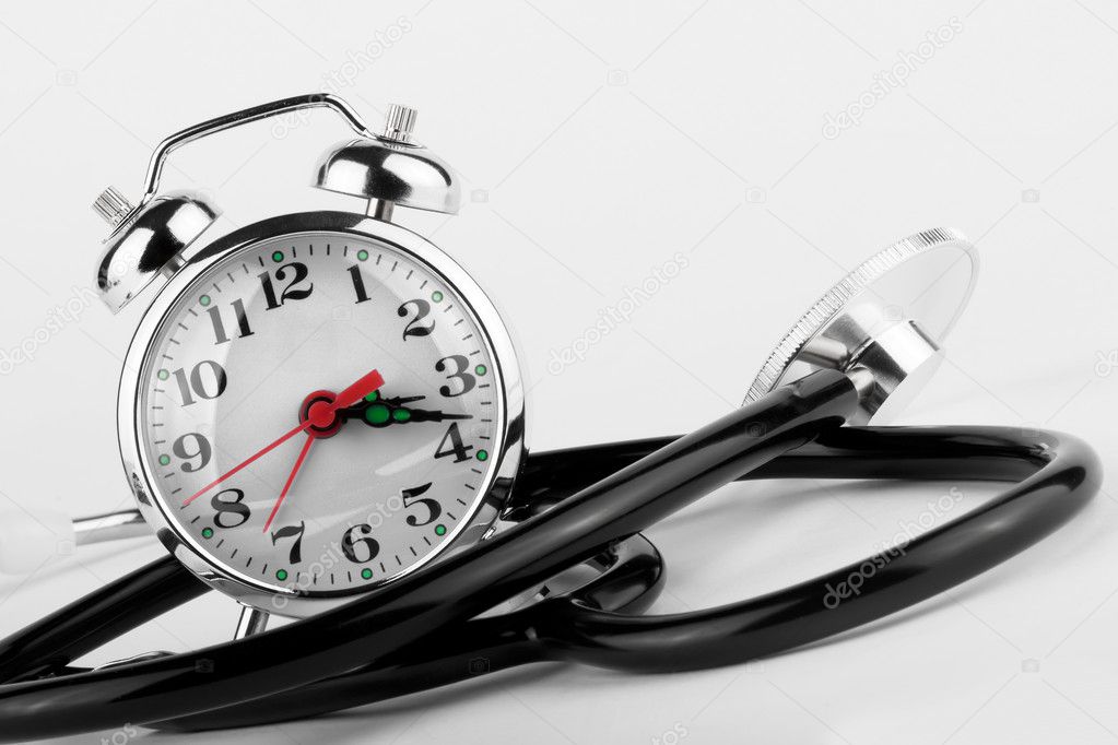 Alarm clock with stethoscope