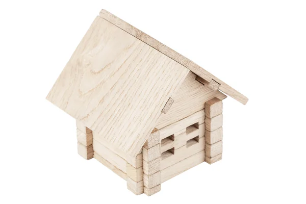 Speelgoed houten huis — Stockfoto