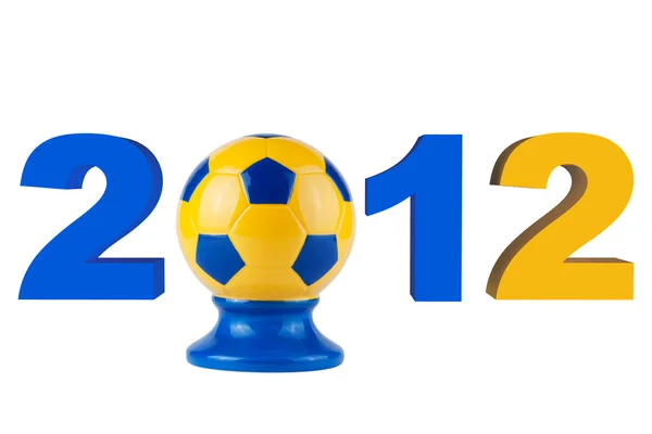 Украинский футбольный мяч — стоковое фото