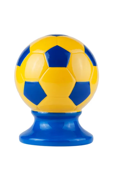 Український футбольний м'яч — стокове фото
