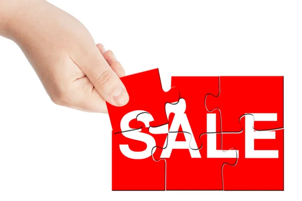 Prodej logo hádanka — Stock fotografie