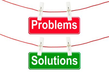 Problems and Solutions signs clipart