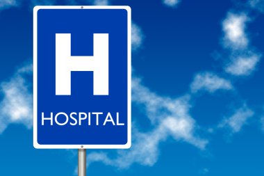 Hospital board traffic sign clipart