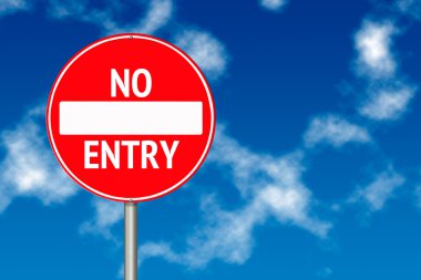 No entry board traffic sign clipart