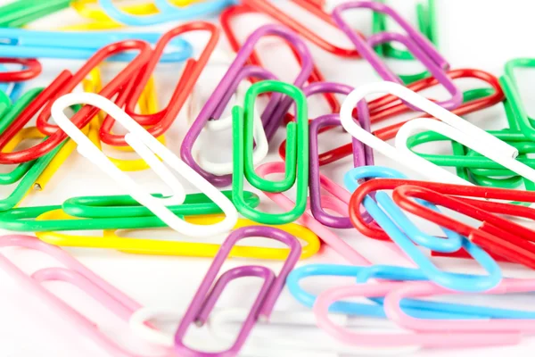 stock image Paper clips on white