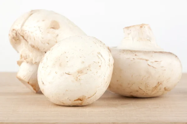 Fresh mushrooms on the wooden breadboard — Stock Photo, Image