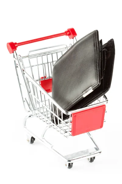Carrinho de compras e bolsa — Fotografia de Stock