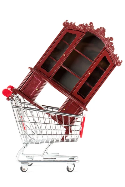 Shoppingvagn och sideboard — Stockfoto