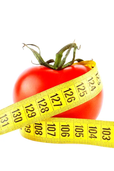 Tomates avec ruban à mesurer — Photo