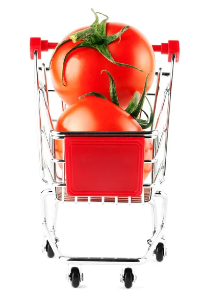 Pomodori perfetti nel carrello — Foto Stock