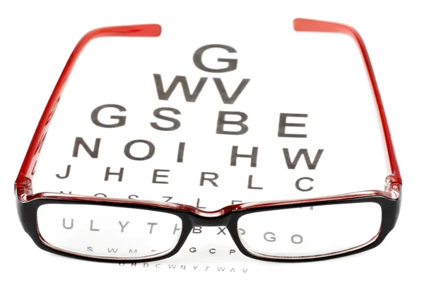 Ανάγνωση γυαλιά με γράφημα μάτι — Φωτογραφία Αρχείου
