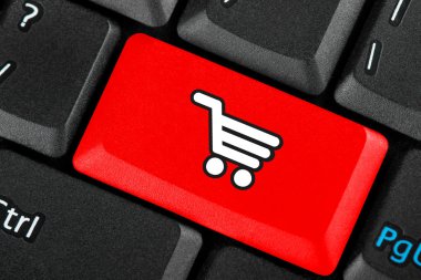 Shopping cart icon button clipart