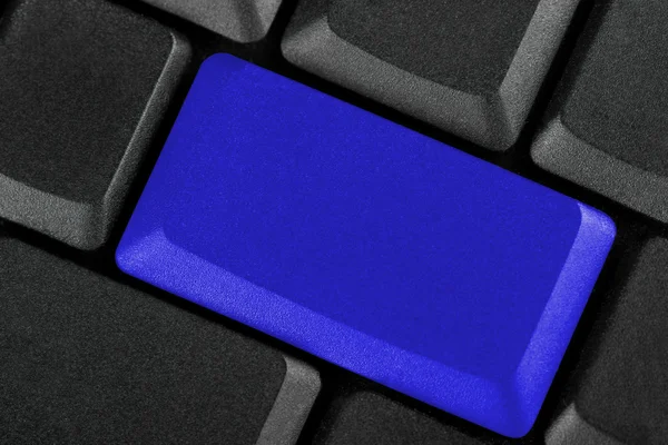 Prázdné modré tlačítko — Stock fotografie