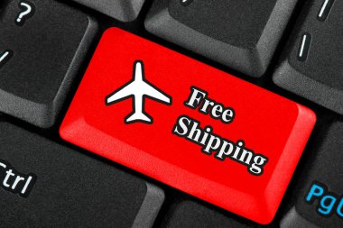 Free Shipping icon button clipart