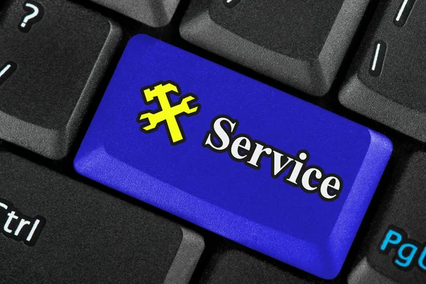 stock image Blue service icon button