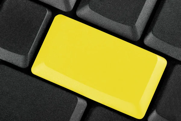 Żółty przycisk puste — Zdjęcie stockowe