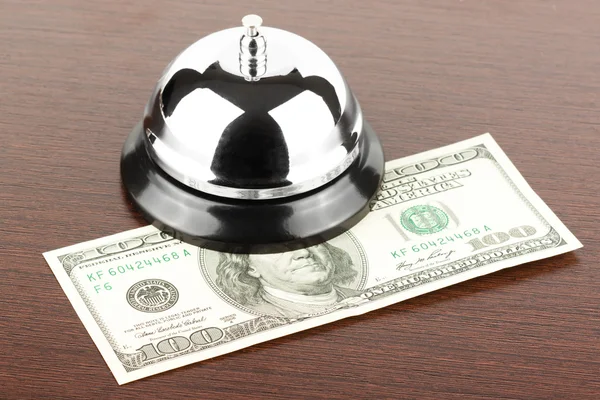 Service Bell with money — Stock Photo, Image