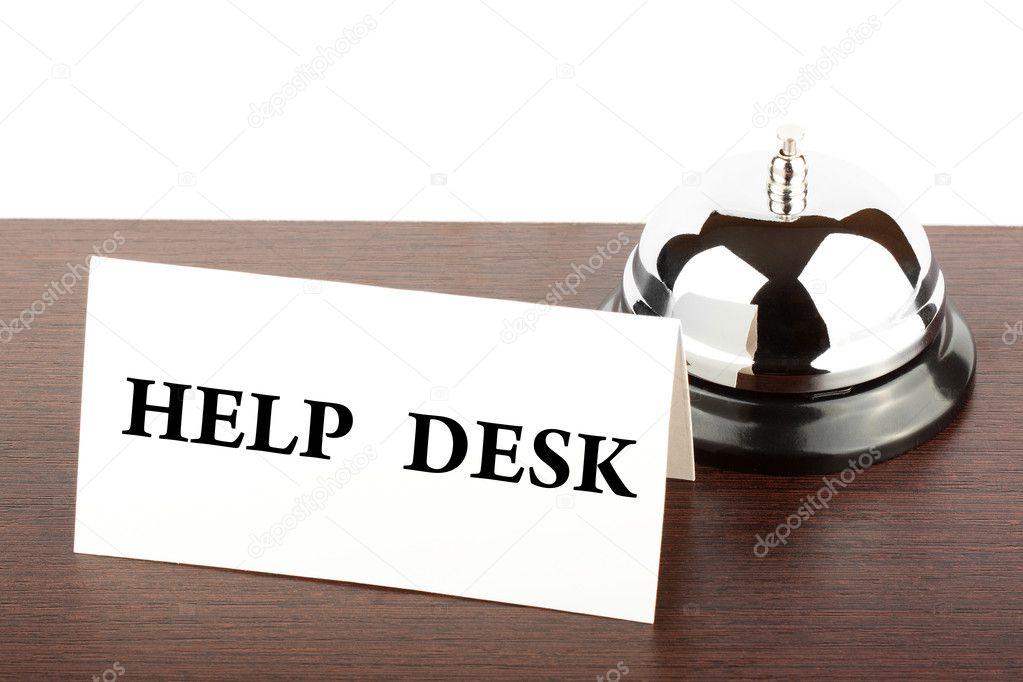 Help Desk Sign at Hotel