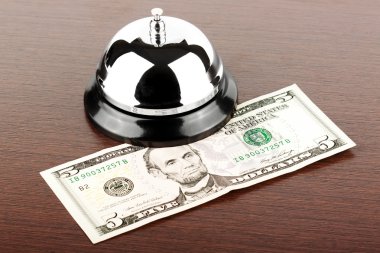 Service Bell with money clipart