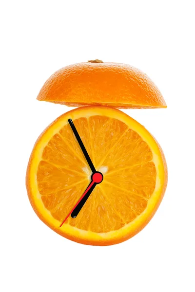 オレンジ色の果物の目覚まし時計 — ストック写真
