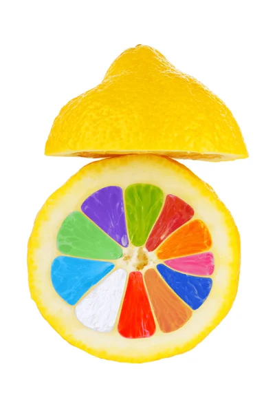 Kleurrijke citroen — Stockfoto